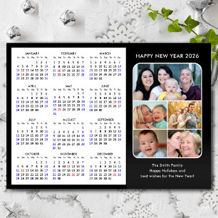 Fotos de la familia Calendario 2026 Magnético negr