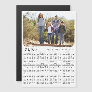 Fotos de la familia de imanes del calendario 2026 