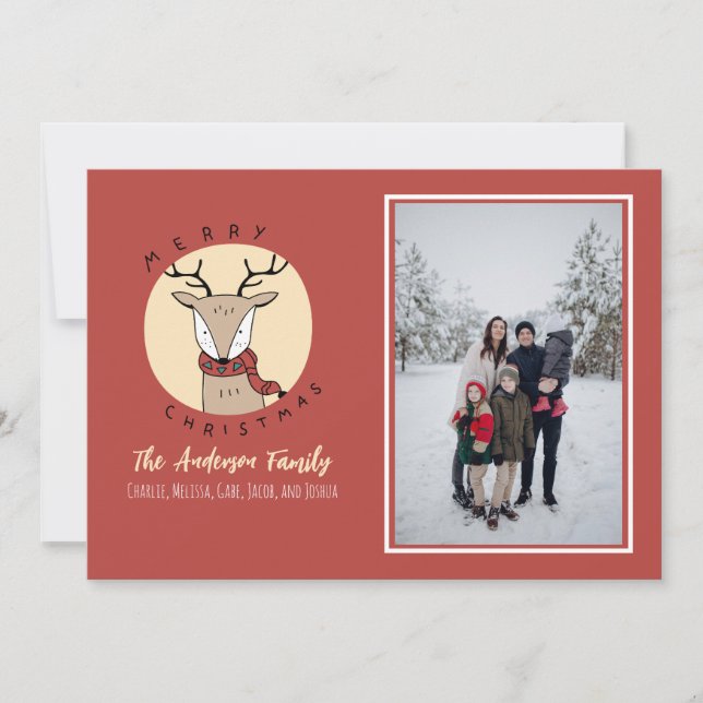 Fotos de la familia de los venados de navidad (Anverso)