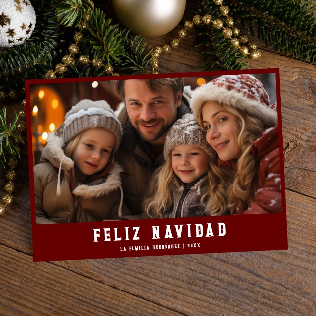 Fotos de la familia de navidad en rojo Feliz en es (Subido por el creador)