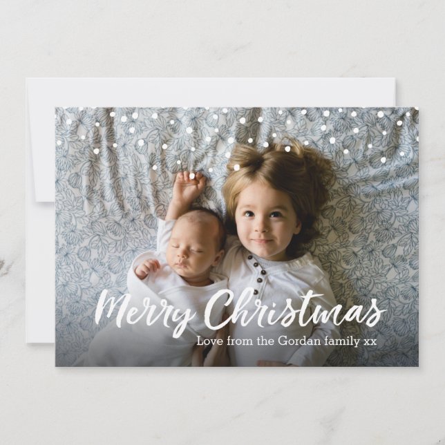 Fotos de la familia de tarjetas de navidad (Anverso)