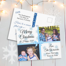 Fotos de la familia Feliz Navidad Copos de nieve a