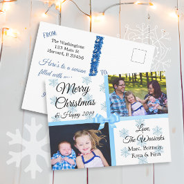 Fotos de la familia Feliz Navidad Copos de nieve a
