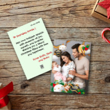 Fotos de la familia Feliz Navidad Dulce y Tarjeta