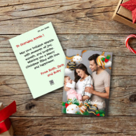 Fotos de la familia Feliz Navidad Dulce y Tarjeta 