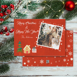 Fotos de la familia roja de navidad