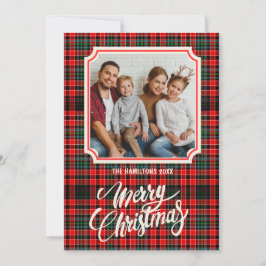 Fotos de la familia Rustic Plaid de Feliz Navidad