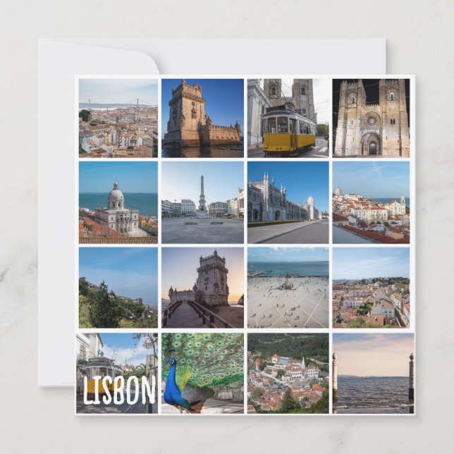 Fotos de Lisboa mosaico, Portugal (Anverso)