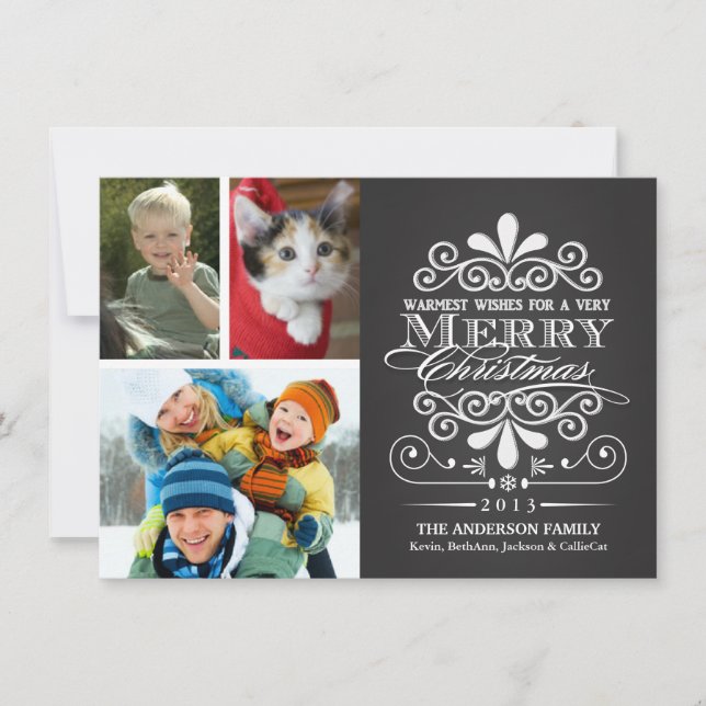 Fotos de los crokboard navideños de Feliz Navidad (Anverso)