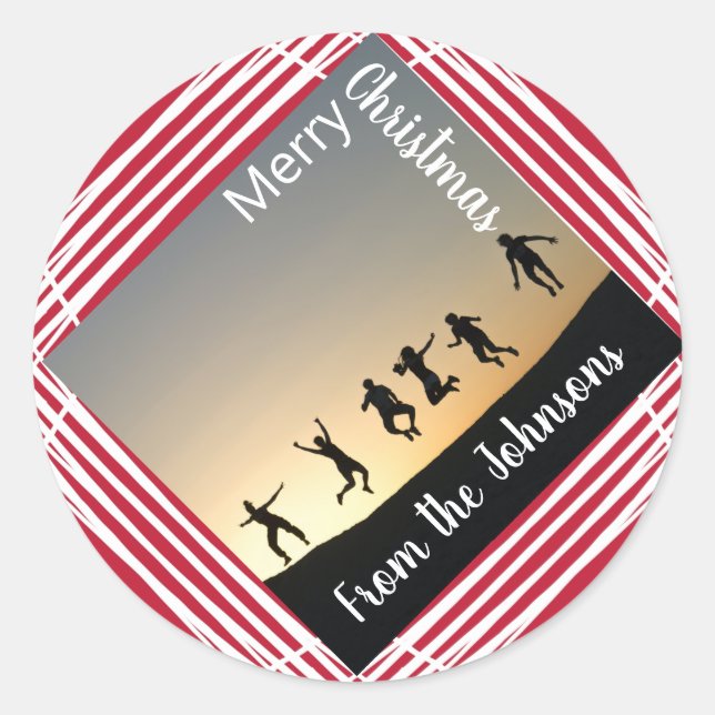 Fotos de navidad nombre familia de la etiqueta de  (Anverso)