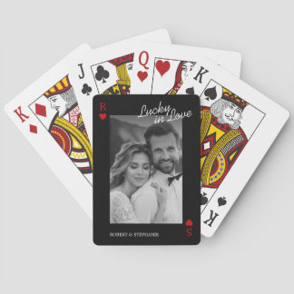 Fotos de Pareja Elegante en Cartas Negras de Juego