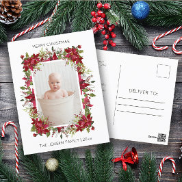 Fotos de Poinsettias Rojas de Feliz Navidad Modern