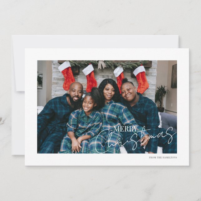 Fotos de tipografía simple de Feliz Navidad (Anverso)