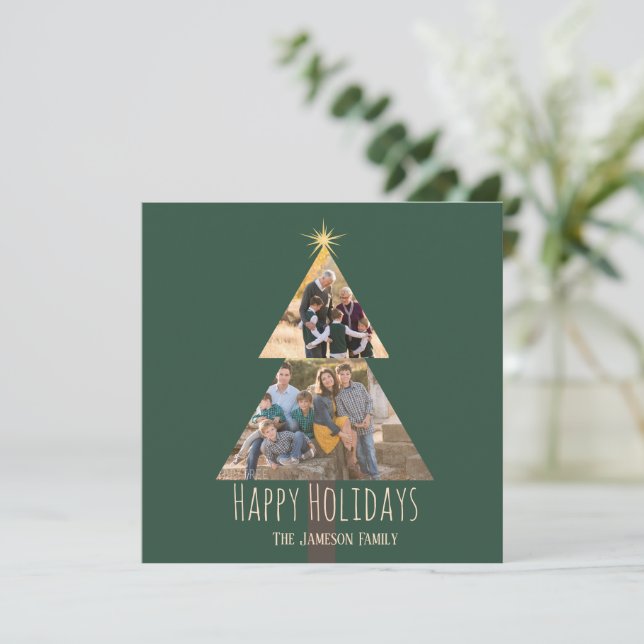 Fotos del árbol de navidad de la familia Happy Hol (Anverso de pie)