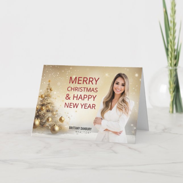 Fotos del corredor inmobiliario de navidad (Anverso)