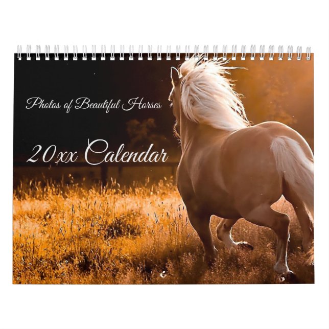 Fotos del hermoso calendario de caballos (Tapa)