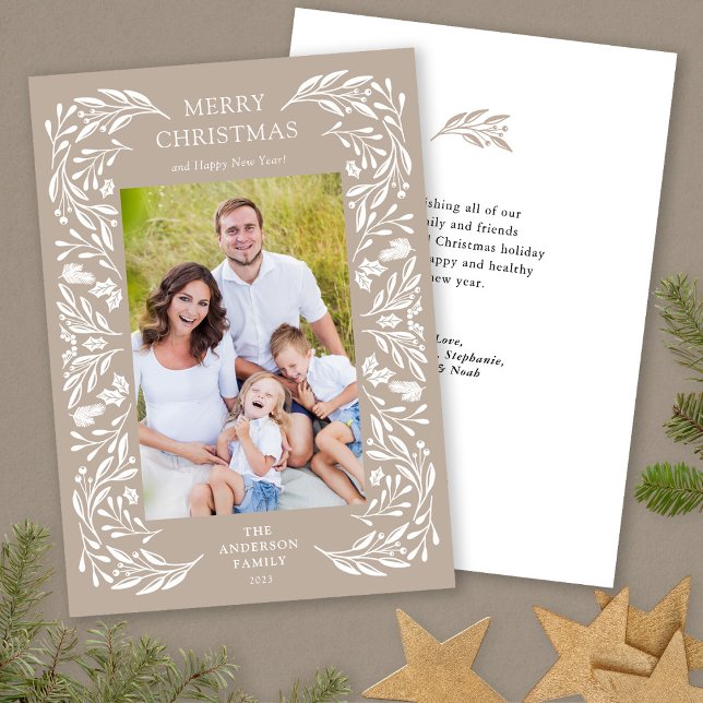 Fotos del mensaje de verde blanco de Feliz Navidad (Subido por el creador)