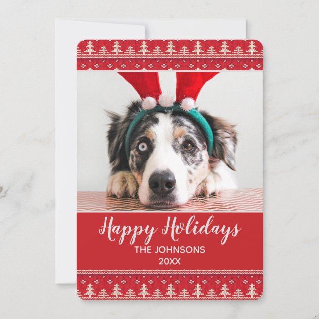Fotos del patrón nórdico de Felices Fiestas (Anverso)
