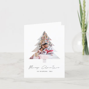 Fotos en forma de árbol moderno Feliz Navidad