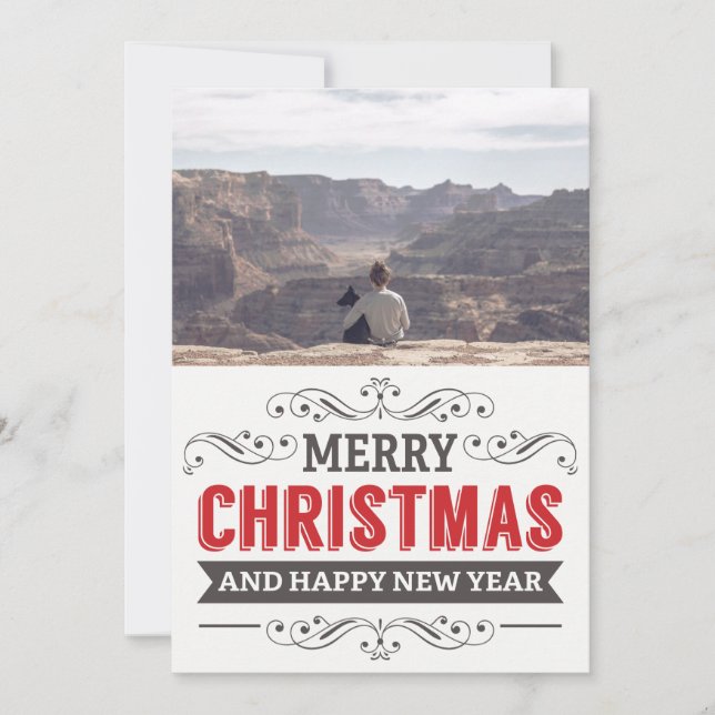 Fotos familiares de la tipografía de Feliz Navidad (Anverso)