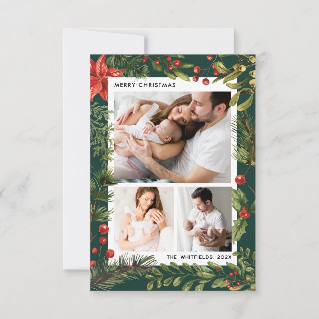 Fotos familiares feriados de Navidades botánicos (Anverso)