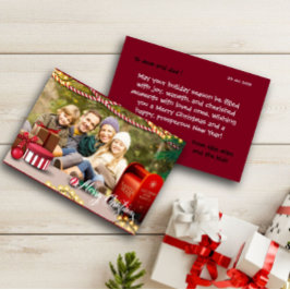 Fotos familiares lúdicas de la tarjeta de felicita