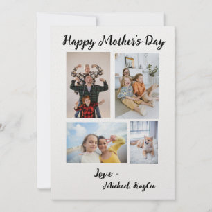 Fotos familiares personalizadas tarjeta del día de