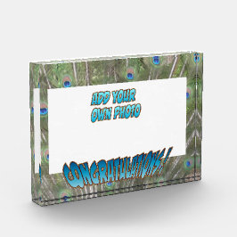 Fotos Felicitaciones Peacock F. Blue Cust. Bloque para f