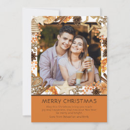 Fotos florales de invierno de Feliz Navidad acuare