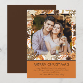Fotos florales de invierno de Feliz Navidad acuare