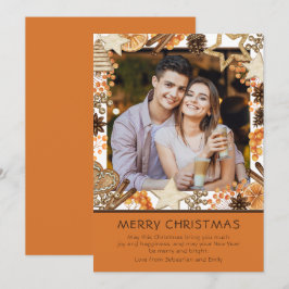 Fotos florales de invierno de Feliz Navidad acuare
