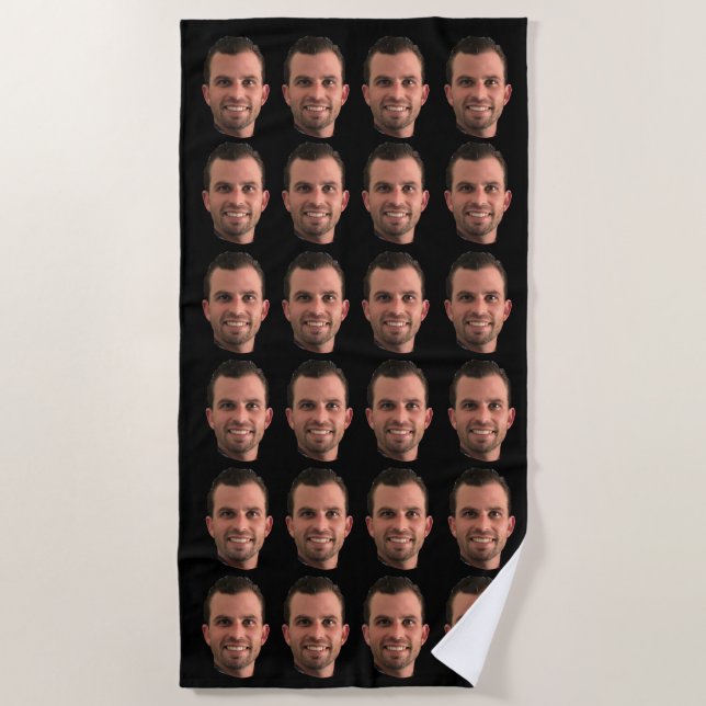 Fotos graciosas Personalizados Face Beach Toalla p (Anverso)