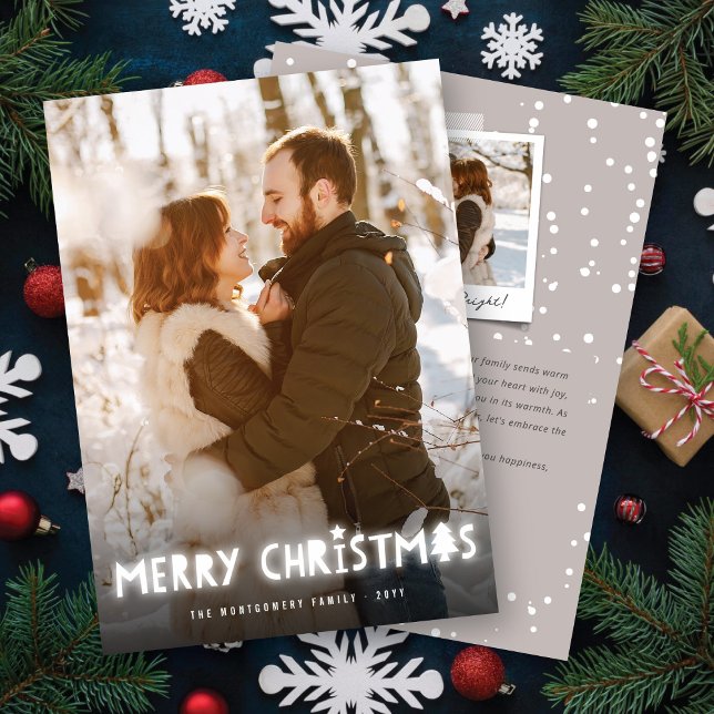 Fotos mágicas de luz brillante blanca de navidad (Subido por el creador)