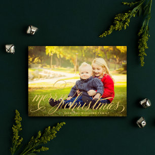 Fotos manuscritas de oro navidad