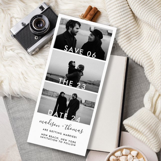 Fotos modernas Booth Strip Wedding Salven la fecha (Subido por el creador)