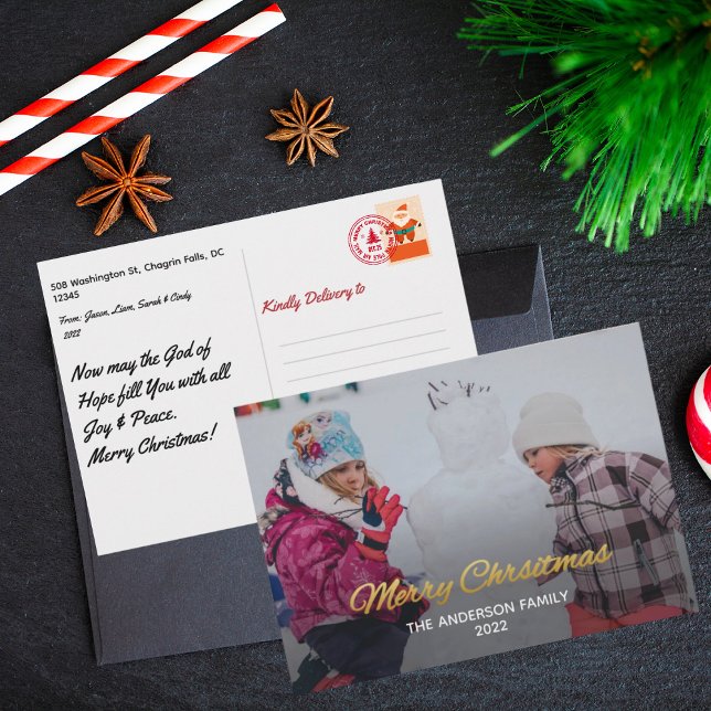 Fotos modernas Tarjeta navideña de Feliz Navidad (Subido por el creador)