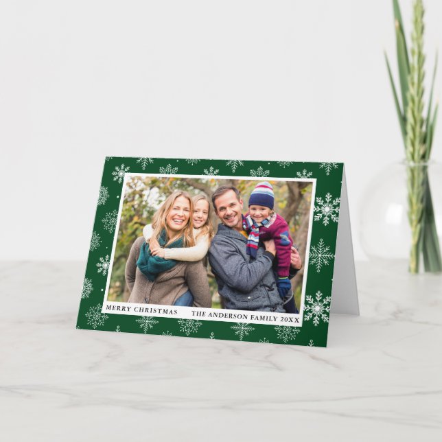 Fotos navideñas de Feliz Navidad Copos de nieve Ve (Anverso)
