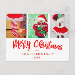 Fotos navideñas de feriado tarjeta postal de bienv