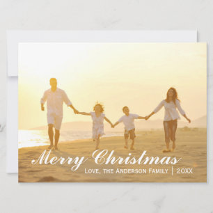Fotos navideñas merry con puntos verdes - Tarjeta