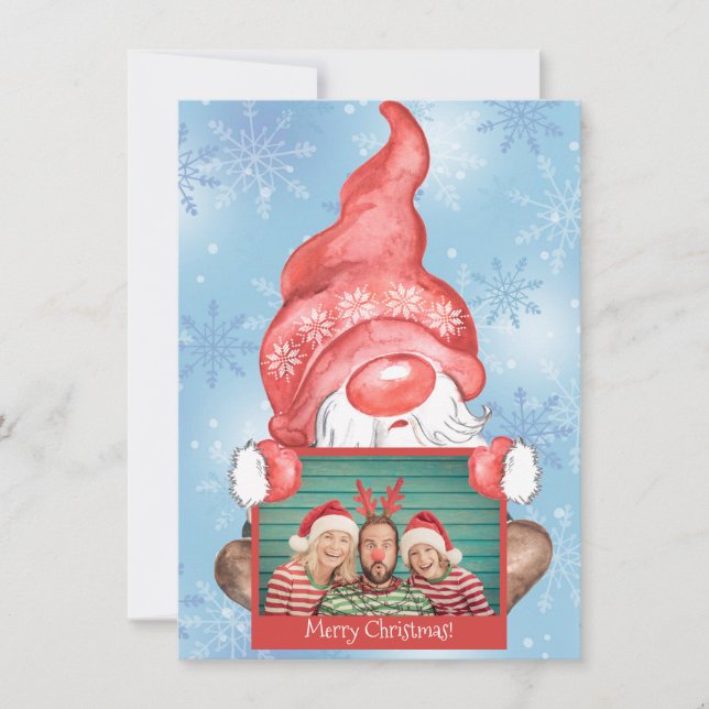 Fotos personales de Gnome navideño de Feliz Navida (Anverso)