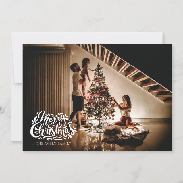 Fotos personalizadas de Feliz Navidad Ave de Invie (Anverso)