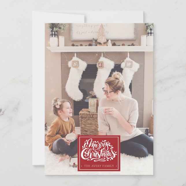 Fotos personalizadas de Feliz Navidad Deer Idyll (Anverso)