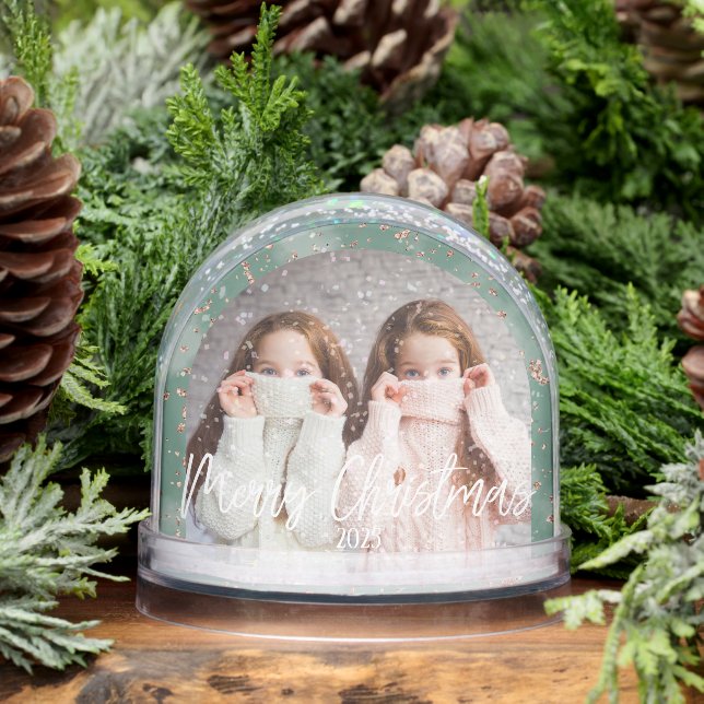 Fotos personalizadas de Feliz Navidad Verde (Invierno)