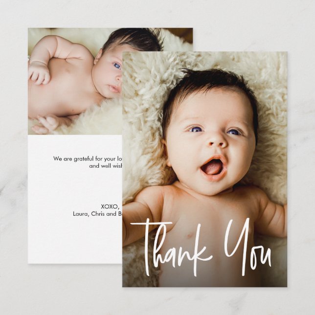 Fotos personalizadas modernas para pequeña nota de (Anverso / Reverso)