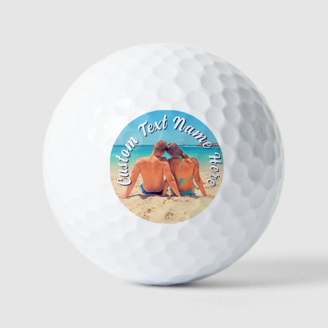 Fotos personalizadas Stmps Bolas de Golf Texto Per (Anverso)