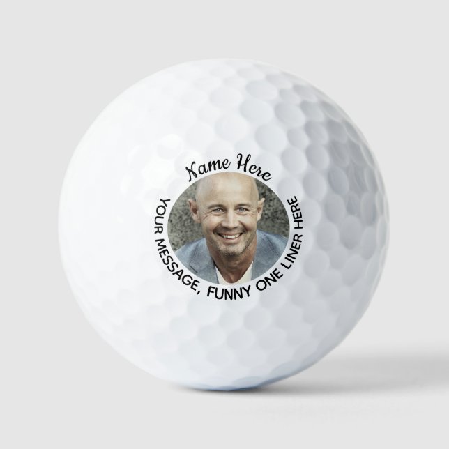 Fotos personalizadas y divertidas bolas de golf de (Anverso)