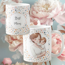 Fotos personalizadas y tazas de texto para mamá