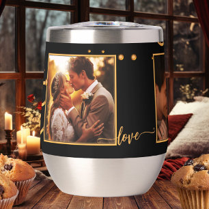 Fotos personalizados Boda de oro negro aislado Tum