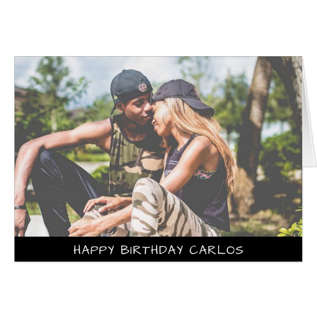 Fotos personalizados Cumpleaños (Anverso (Horizontal))