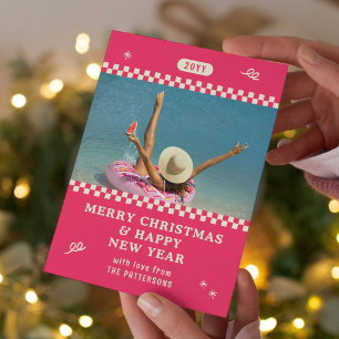 Fotos rosas retro de navidad de mora personalizada